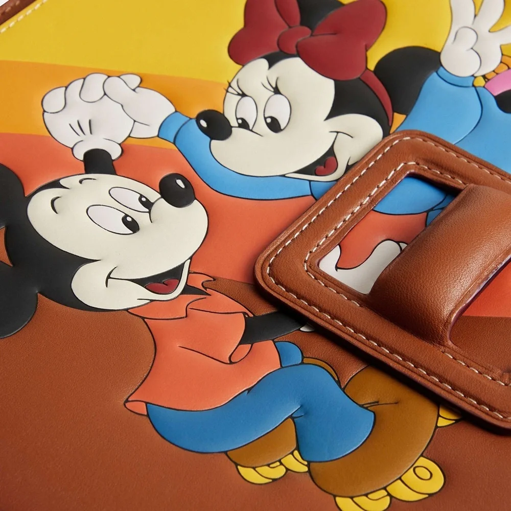 NWT  Disney X Coach Courier Bag With Mickey Mouse And Minnie Mouse CQ801 - Picture 5 of 11